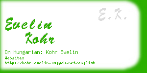 evelin kohr business card